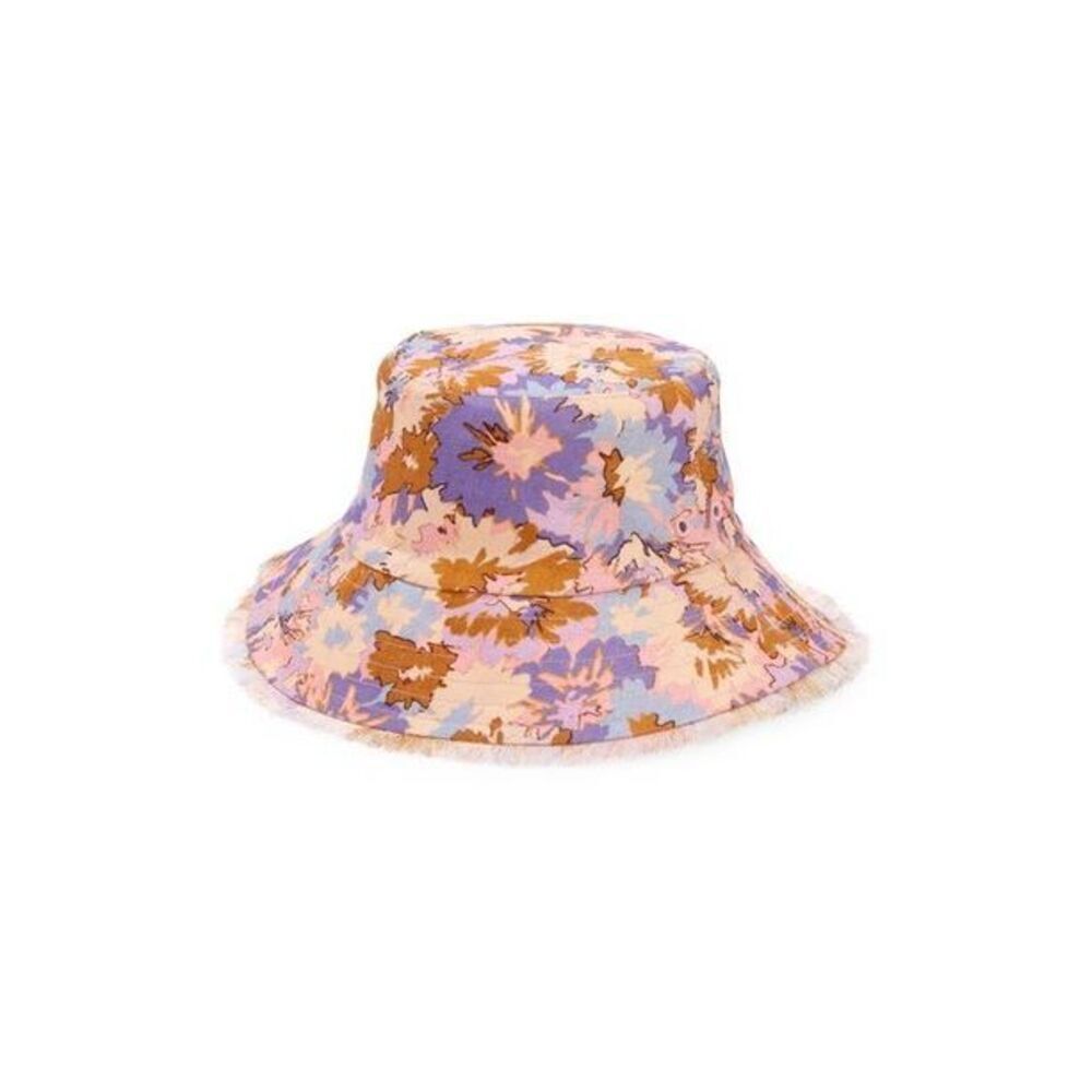 Zimmermann Floral Bucket Hat - Purple, Pink, and Brown